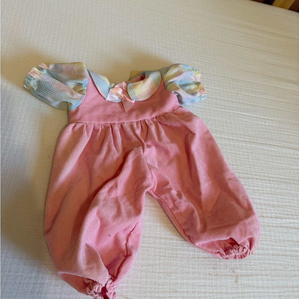 Pink Doll Outfit with Multicolor Accents